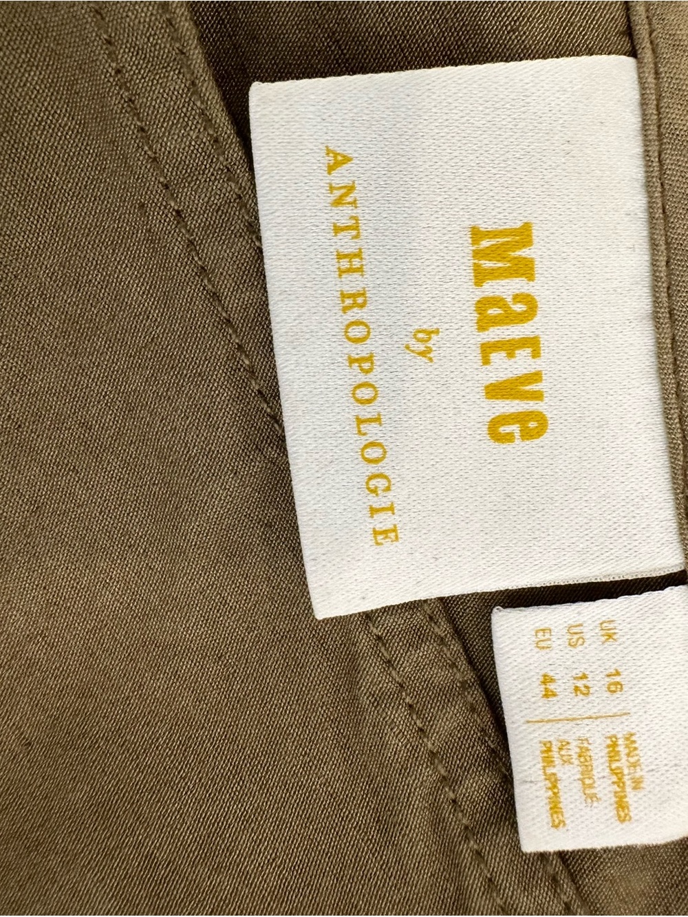 Anthropologie Olive Green Zip-Front Midi Dress - Picture 3 of 5
